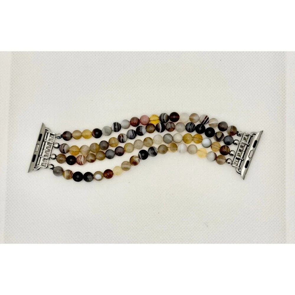 KAI TOP Natural Stone Bead Smartwatch Band for Apple Watch